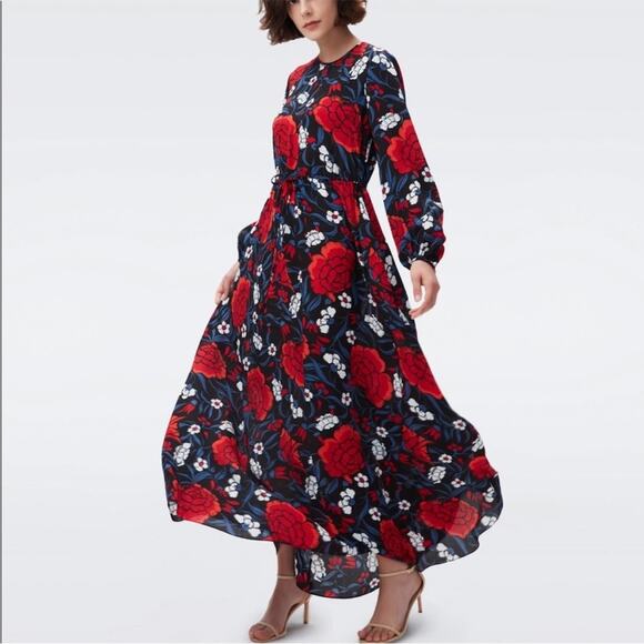 Diane Von Furstenberg Dresses & Skirts - DIANE VON FURSTENBERG Sydney printed chiffon maxi dress